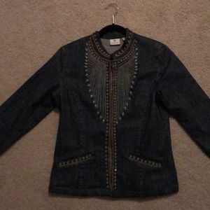Denim beaded jacket.